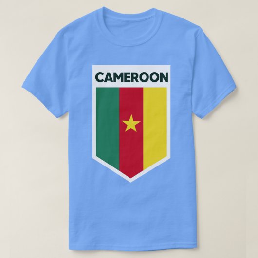 T-shirt Emblème du drapeau du Cameroun (Design devant)