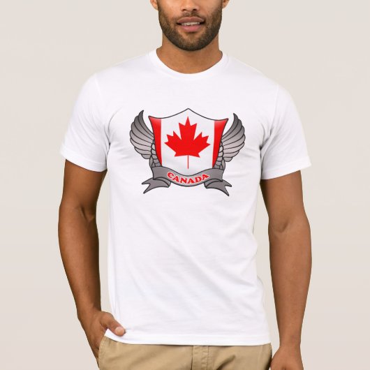 T-shirt Emblème du drapeau du Canada (Devant)