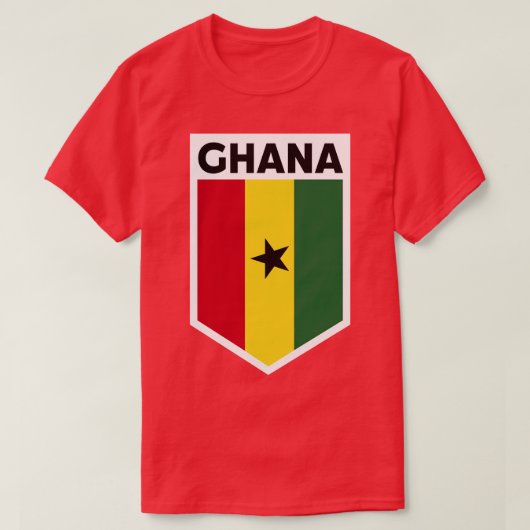 T-shirt Emblème du drapeau du Ghana (Design devant)