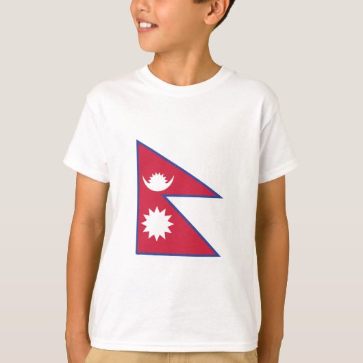 T-shirt Emblème du drapeau du Népal (Devant)