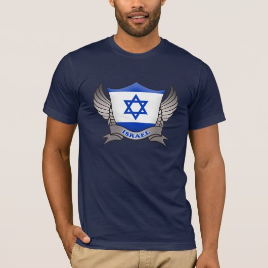 T-shirt Emblème du drapeau israélien (Devant)