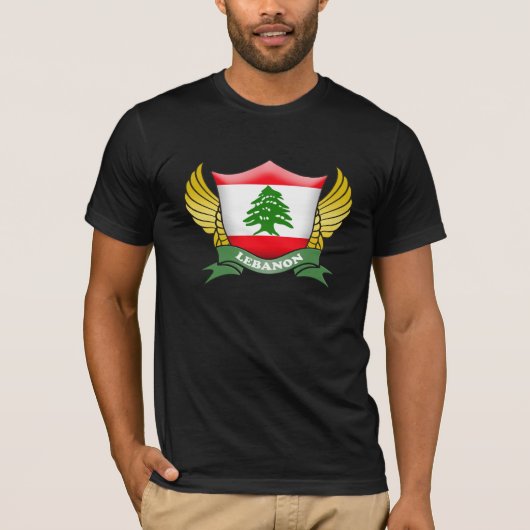 T-shirt Emblème du drapeau libanais (Devant)