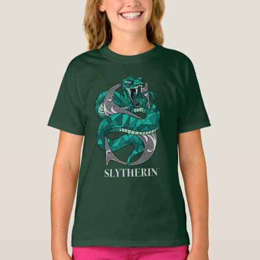 T-shirt Emblème hachuré SLYTHERIN™ (Devant)