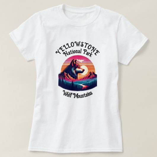 T-shirt Emblème majestueux du parc national de Yellowstone (Design devant)