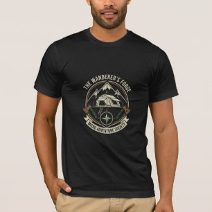 T-Shirt Emblème Micro Camper pour l'Aventure en Pl