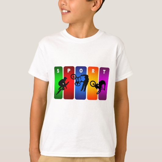 T-shirt Emblème multicolore de BMX (Devant)