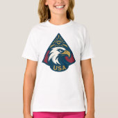 T-shirt Emblème pyramidal de l'aigle américain — Oeil de l (Devant)