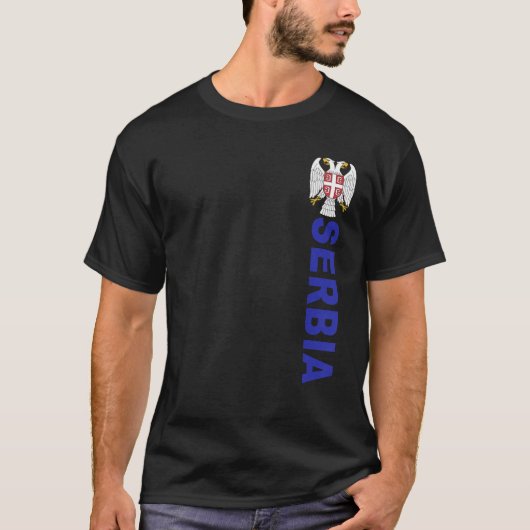 T-shirt Emblème Serbe Double Aigle (Devant)