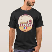 T-shirt Emblème Skyline de Cannes France (Devant)