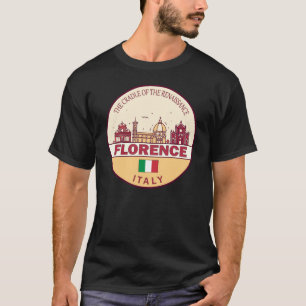 T-shirt Emblème Skyline de Florence Italie