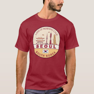 T-shirt Emblème Skyline de Séoul Corée du Sud