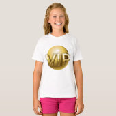 T-shirt Emblème VIP Luxe 3D Or (Devant entier)