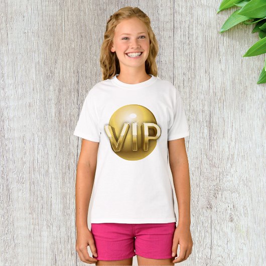 T-shirt Emblème VIP Luxe 3D Or
