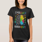 T-shirt Embrace Neurodiversity Brain Autism Awareness Puzz (Devant)