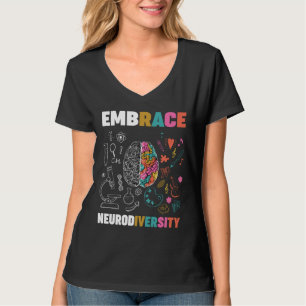 T-shirt Embrace Neurodiversity Brain Embrace Adhd Autism A