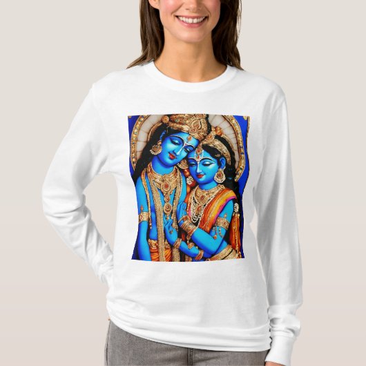 T-shirt Embracer l'amour divin de Lord Radha Krishna (Devant)