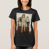 T-shirt Embracer les Vibes de Lady Cat Retro Crazy (Devant)