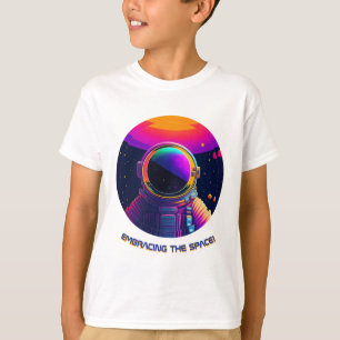 T-shirt Embracer l'espace blanc chemise pour enfants