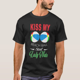 T-shirt Embrasse mes noix de femme de la taille d'un ballo