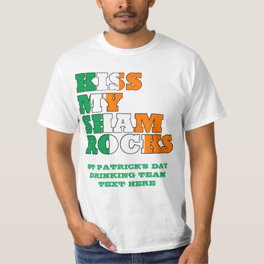 T-shirt Embrasse mes Shamrocks (Devant)