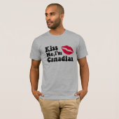 T-shirt Embrasse-moi je suis Canadien (Devant entier)