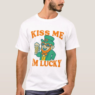 T-shirt Embrasse-moi Je suis chanceuse