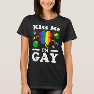 T-shirt Embrasse-moi Je suis gay LGBT Pride Funny Jour de