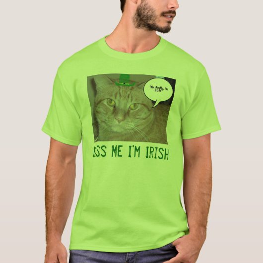 T-shirt Embrasse-moi Je suis irlandais (Devant)