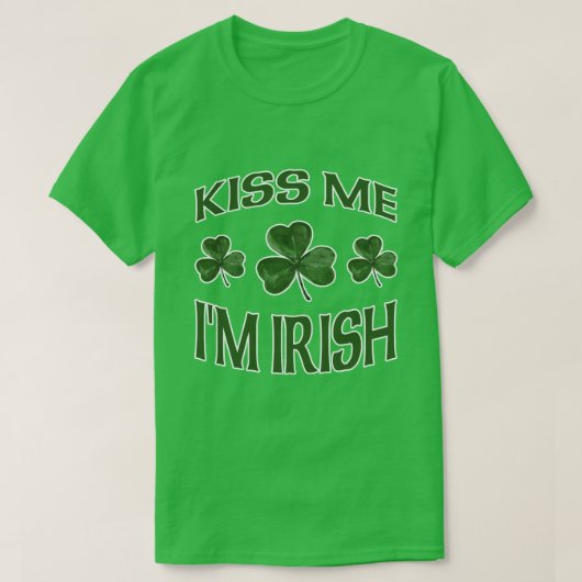 T-shirt Embrasse-moi Je suis irlandais (Design devant)