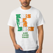 T-shirt Embrasse-moi je suis irlandais (Devant)