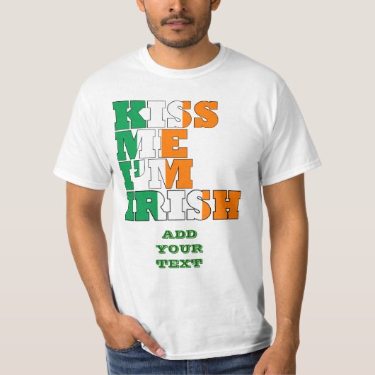 T-shirt Embrasse-moi je suis irlandais (Devant)
