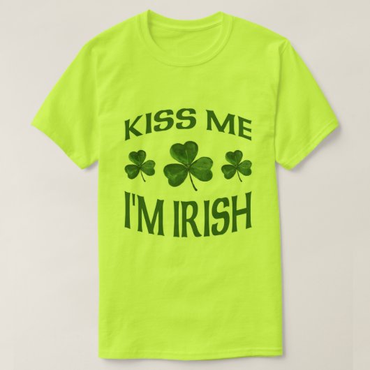 T-shirt Embrasse-moi Je suis irlandais (Design devant)