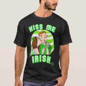 T-shirt Embrasse-moi Je suis Irlandais Couple Jour de la S (Devant)