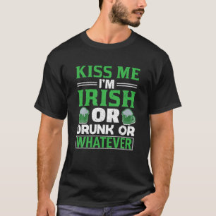 T-shirt Embrasse-moi Je suis Irlandais, Irlandais Ou Irlan