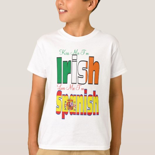 T-shirt Embrasse-moi je suis Irlandais Je m'aime Je suis E (Devant)