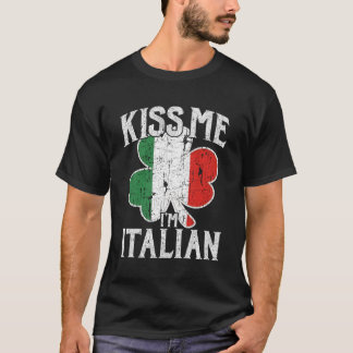 T-shirt Embrasse-Moi Je Suis Italien Saint Patrick'S Day I