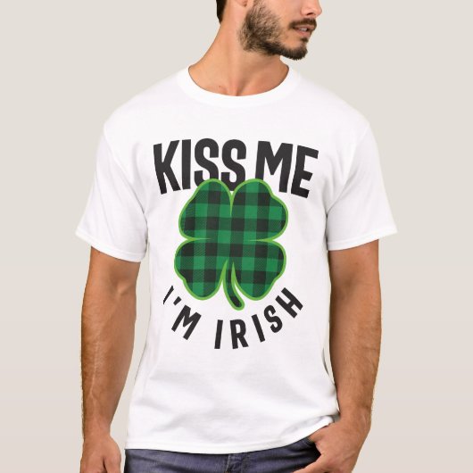 T-shirt Embrasse-moi Je suis Jour de la Saint Patrick irla (Devant)