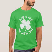 T-shirt Embrasse-moi Je suis Juif Saint Patrick Day (Devant)
