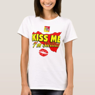 T-shirt Embrasse-moi Je suis sicilien