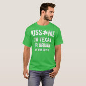 T-shirt Embrasse-Moi, Je Suis Texan, Irrité Ou N'Importe Q (Devant entier)