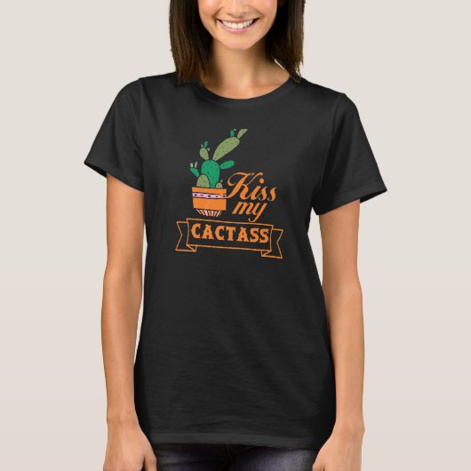 T-shirt Embrasse Mon Cactass Cactus Pour Hommes Femmes Pla (Devant)