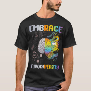 T-shirt Embrasser la neurodiversité Cerveau Embrasser l'Au