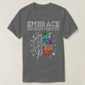 T-shirt Embrasser la neurodiversité Cerveau Embrasser le T (Design devant)