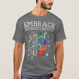 T-shirt Embrasser la neurodiversité Cerveau Embrasser le T