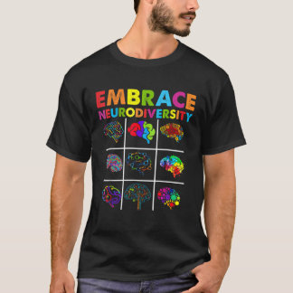 T-shirt Embrasser la Neurodiversité Jeu Vidéo Sensibilisat