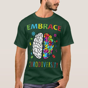 T-shirt Embrasser la neurodiversité Puzzle Cerveau TDAH Au
