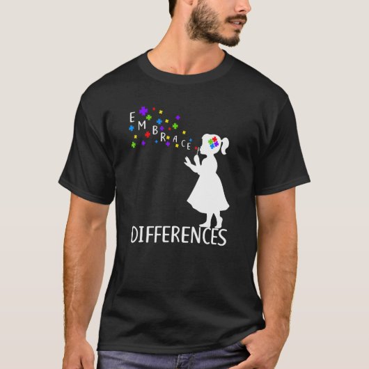 T-shirt Embrasser les différences Journée de soutien à l (Devant)