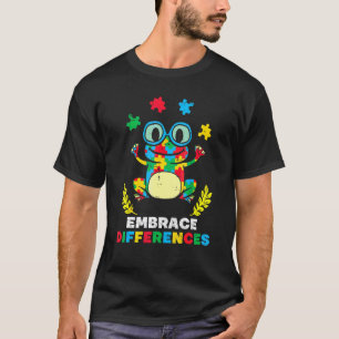 T-shirt Embrasser les Différences Puzzle Grenouille Journé