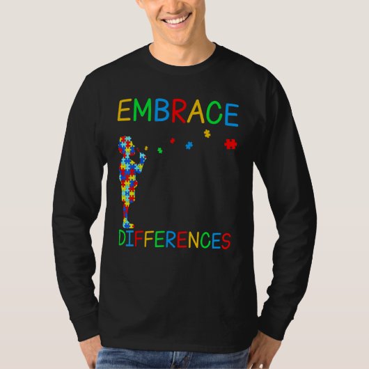 T-shirt Embrasser les différences Puzzle Sensibilisation s (Devant)