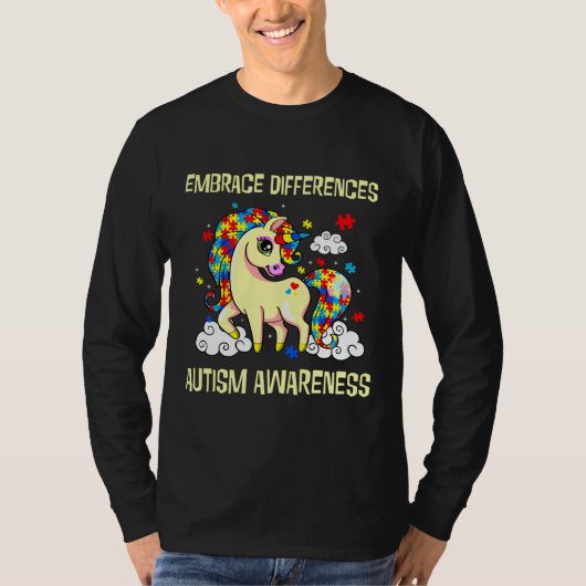 T-shirt Embrasser les différences Sensibilisation sur l'au (Devant)